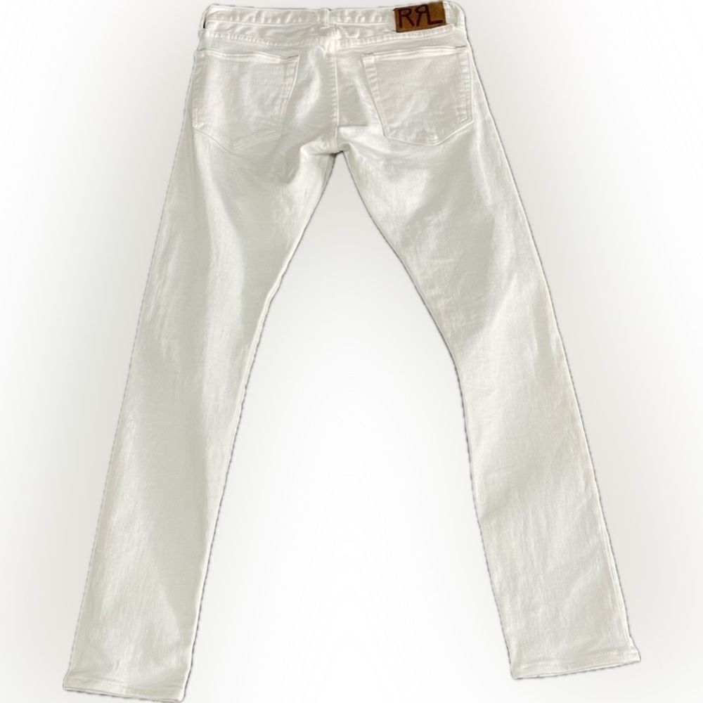 Ralph Lauren Double RL Stretch Skinny Off White Jeans - Picture 6 of 16